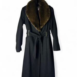 Worthington black wool trench coat